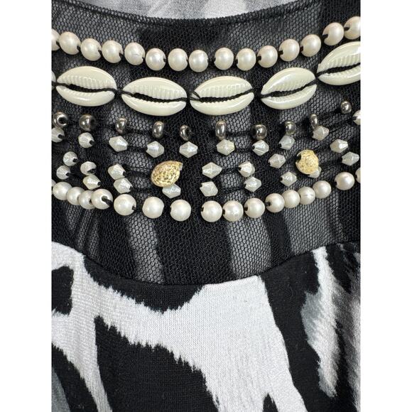 Susan‎ Graver Women’s Top Animal Print Zebra Pullover Embellished Size Large - Picture 3 of 5